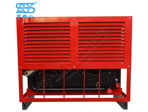 Oilfield radiator assembly with temperature controlled electronic fan protection frame